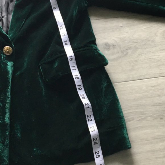 Women Silk Green Suit Jacket Size Small - Picture 7 of 8